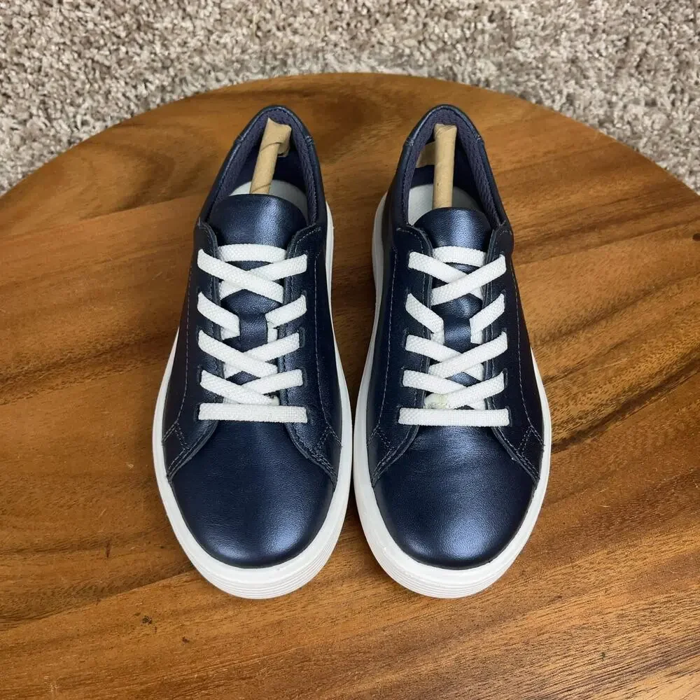 ECCO Soft 60 Kids' Leather Sneakers Toddler Size 10 Shoes Graystone Metallic NEW